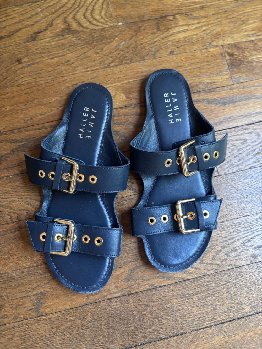 Jamie Haller  Double Buckle slides